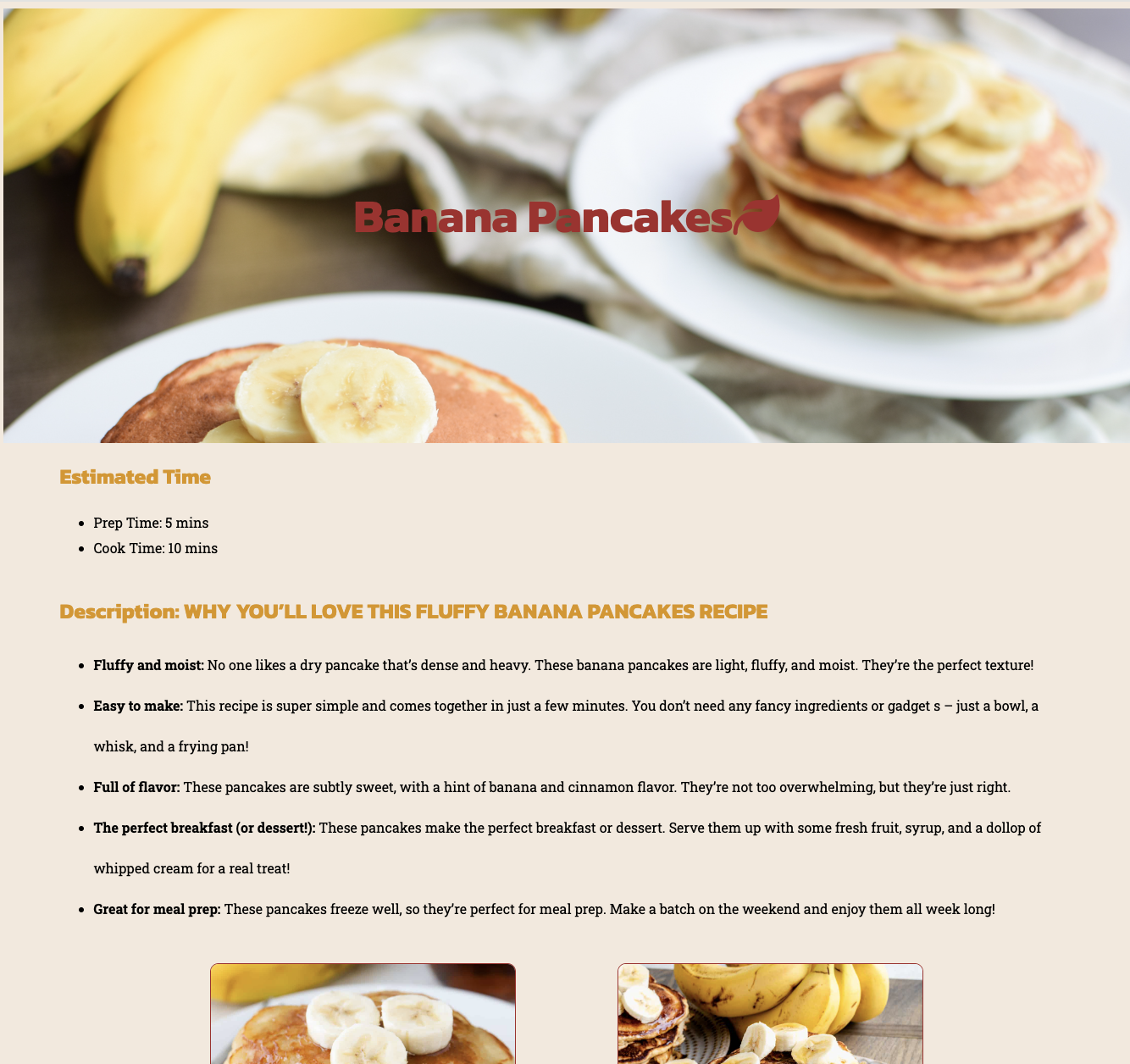 Recipe Page